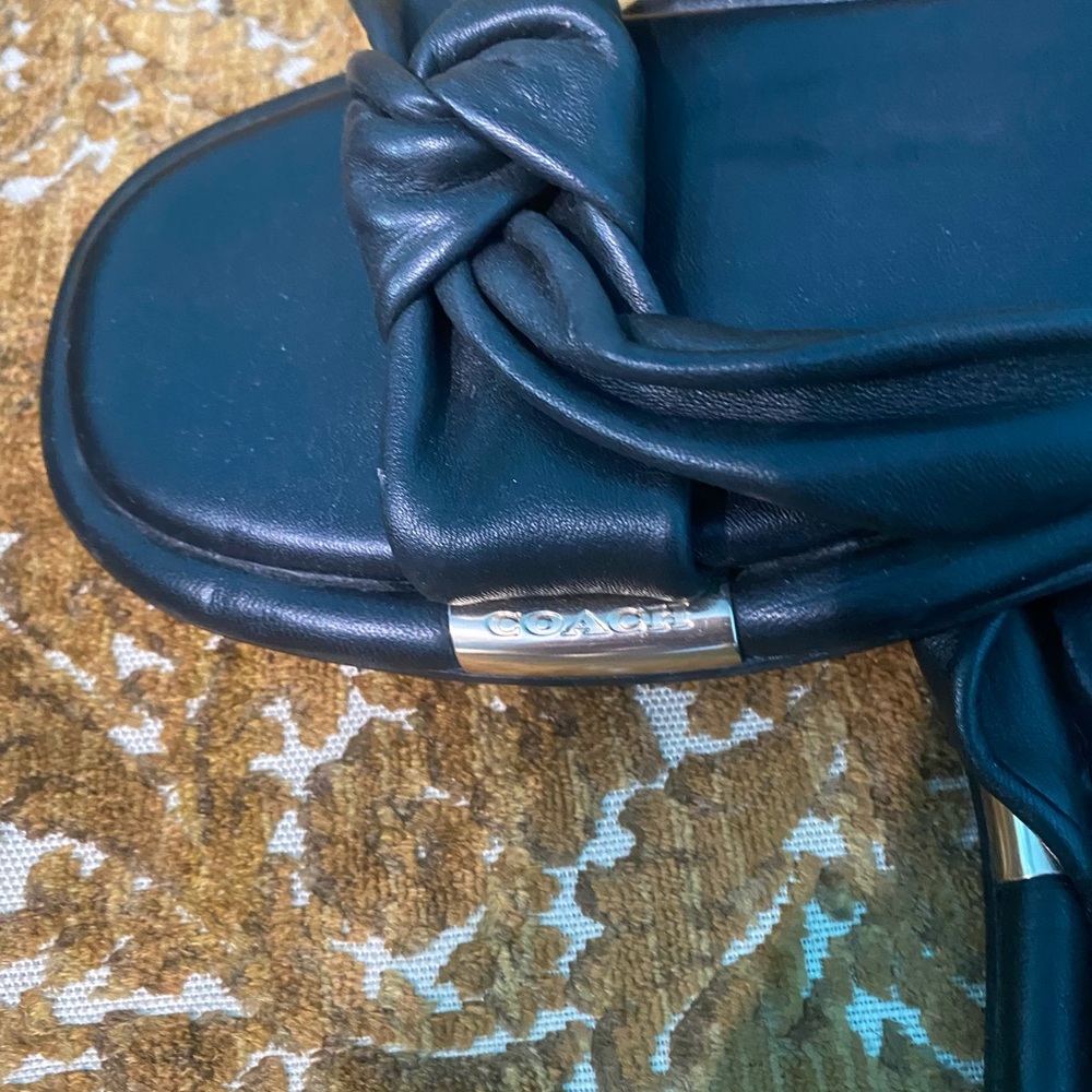 Coach Women's Black Knotted Slide Sandals - Picture 3 of 5